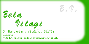 bela vilagi business card